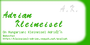 adrian kleineisel business card